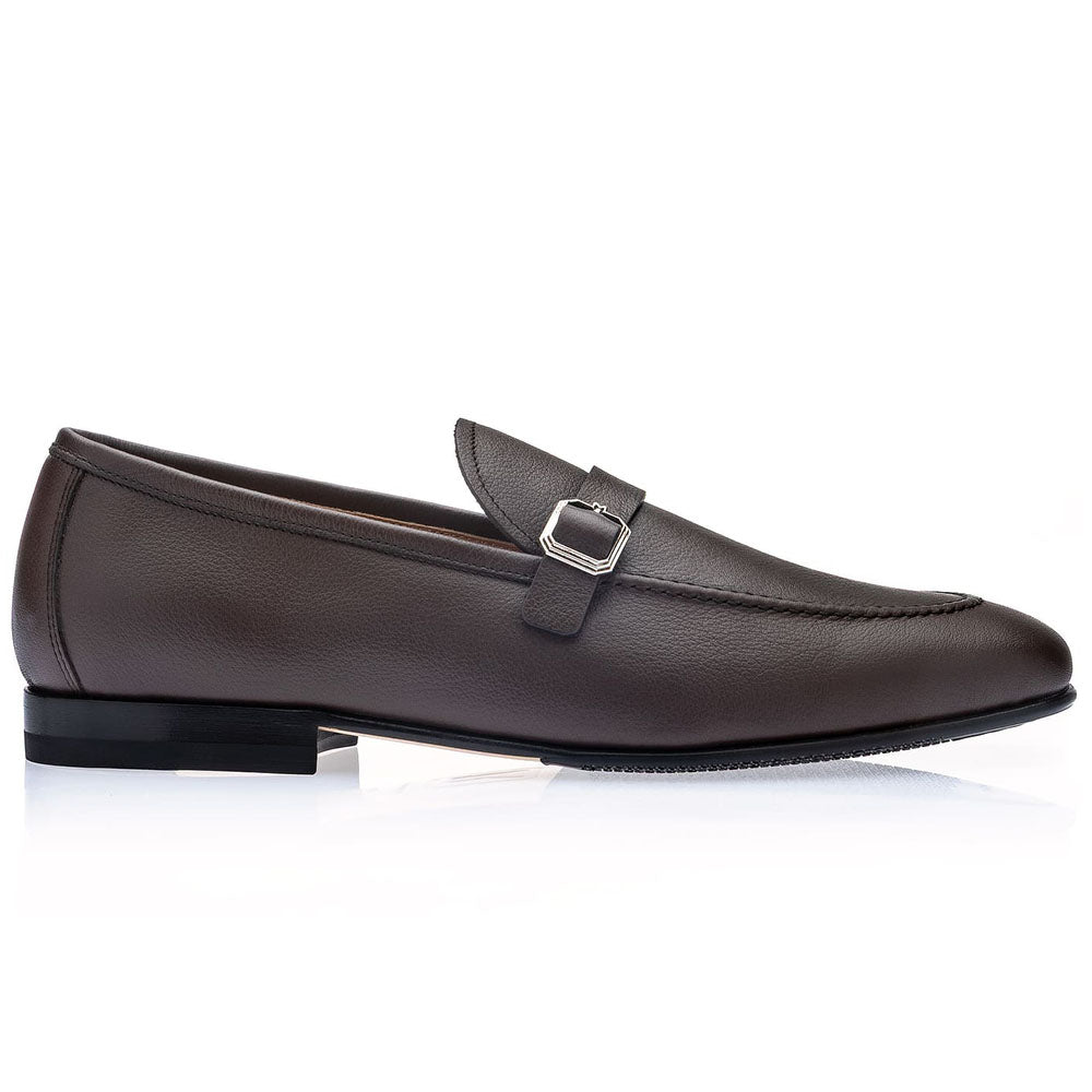 Moreschi Moscova Calfskin Buckle Loafer Brown