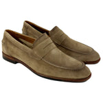 Alan Payne Naples Suede Penny Loafers Greige
