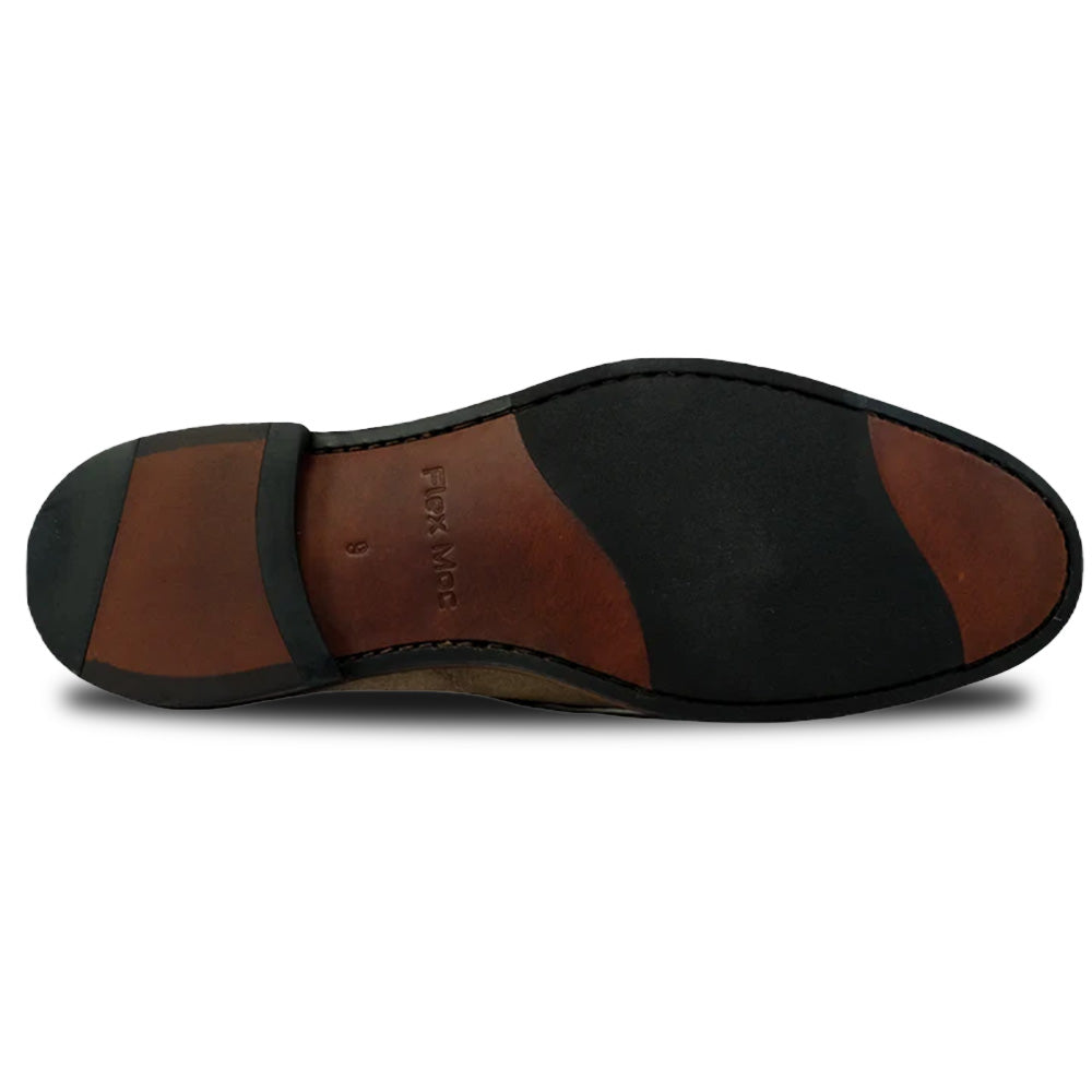 Alan Payne Naples Suede Penny Loafers Greige