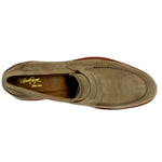 Alan Payne Naples Suede Penny Loafers Greige