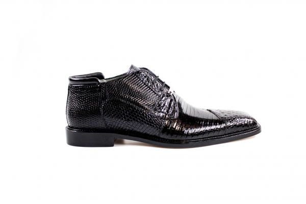 Belvedere Napoli Crocodile & Lizard Boots Black