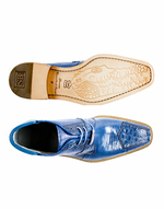 Belvedere Napoli Crocodile & Lizard Boots Blue Jean