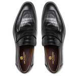 Bruno Magli Nathan Croco Penny Loafer Black