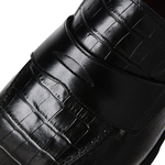 Bruno Magli Croco Penny Loafer Black