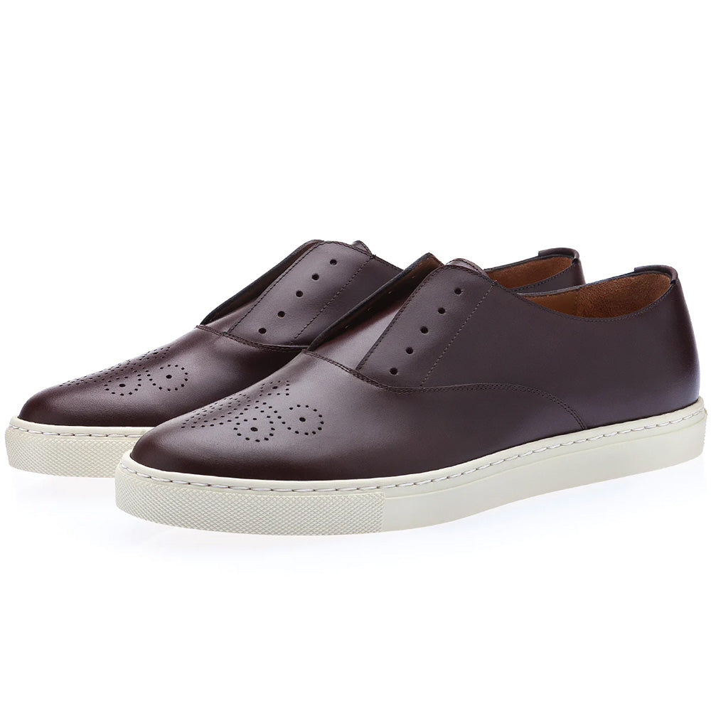 Superglamourous Newcastor Nappa Skate Sneakers Cocoa
