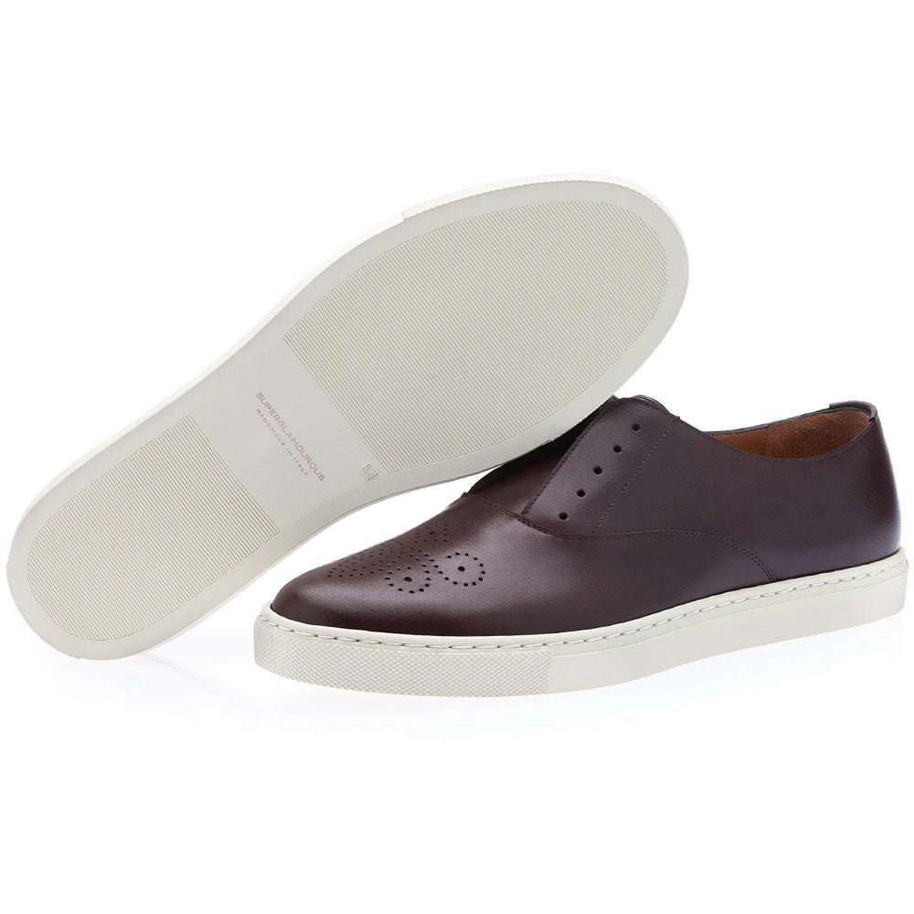 Superglamourous Newcastor Nappa Skate Sneakers Cocoa