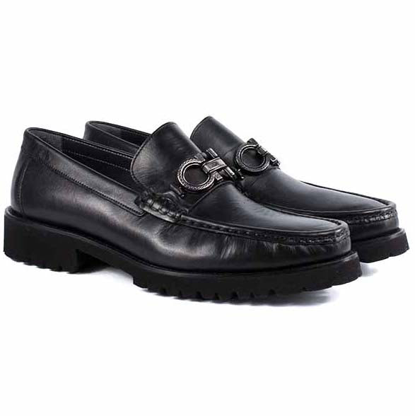 Corrente C178 Newport Bit Loafer Black