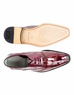 Belvedere Nino Eel & Ostrich Shoes Antique Red/Scarlet