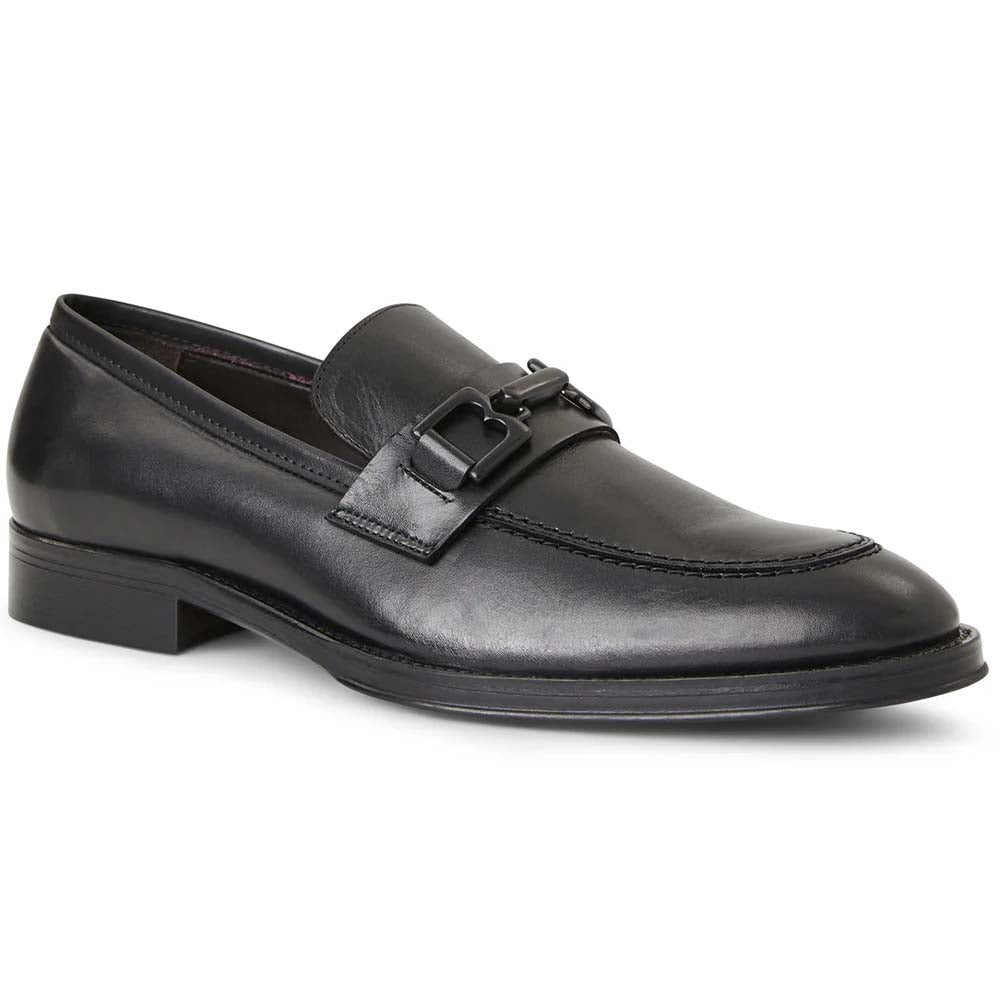 Bruno Magli Carrado Leather Slip On Bit Loafer Black