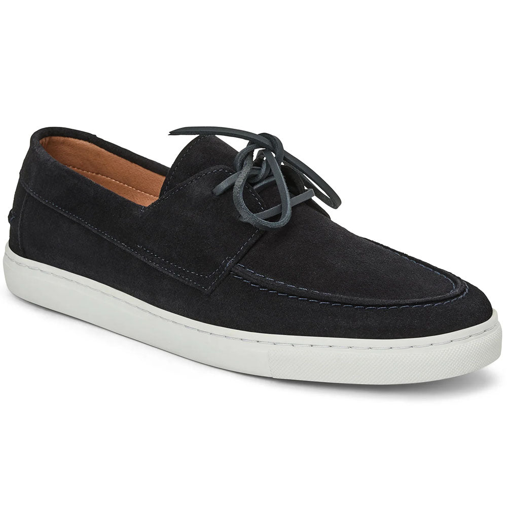 Bruno Magli Novoli Italian Suede Boat Shoe Navy