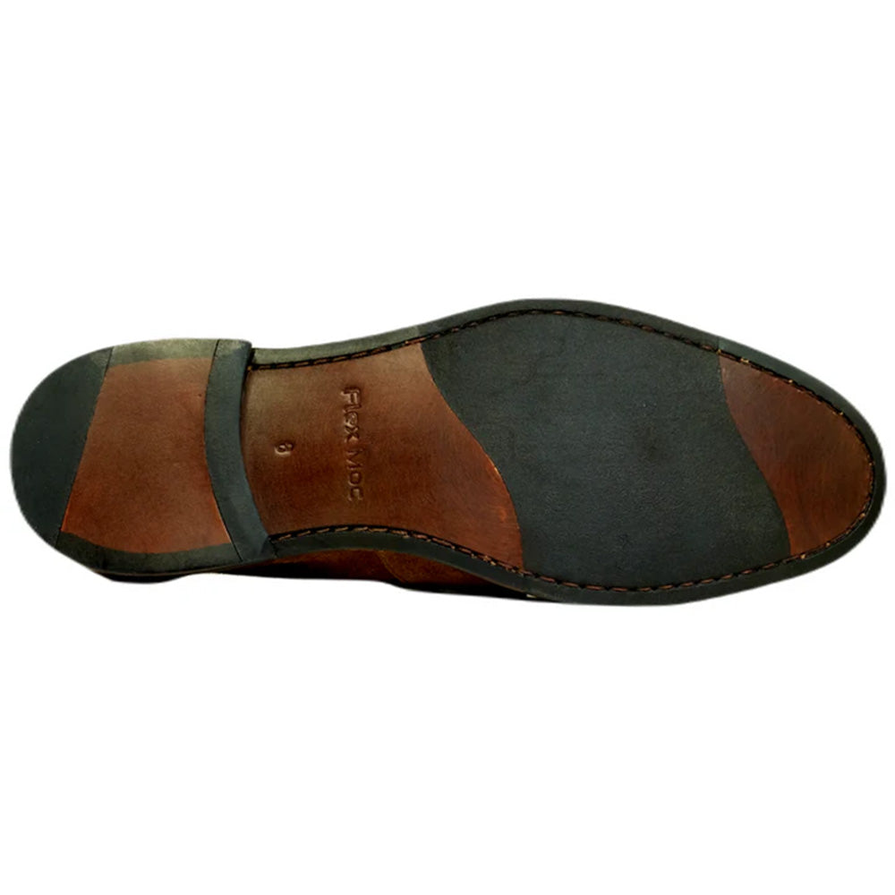 Alan Payne Naples Suede Penny Loafers Bourbon
