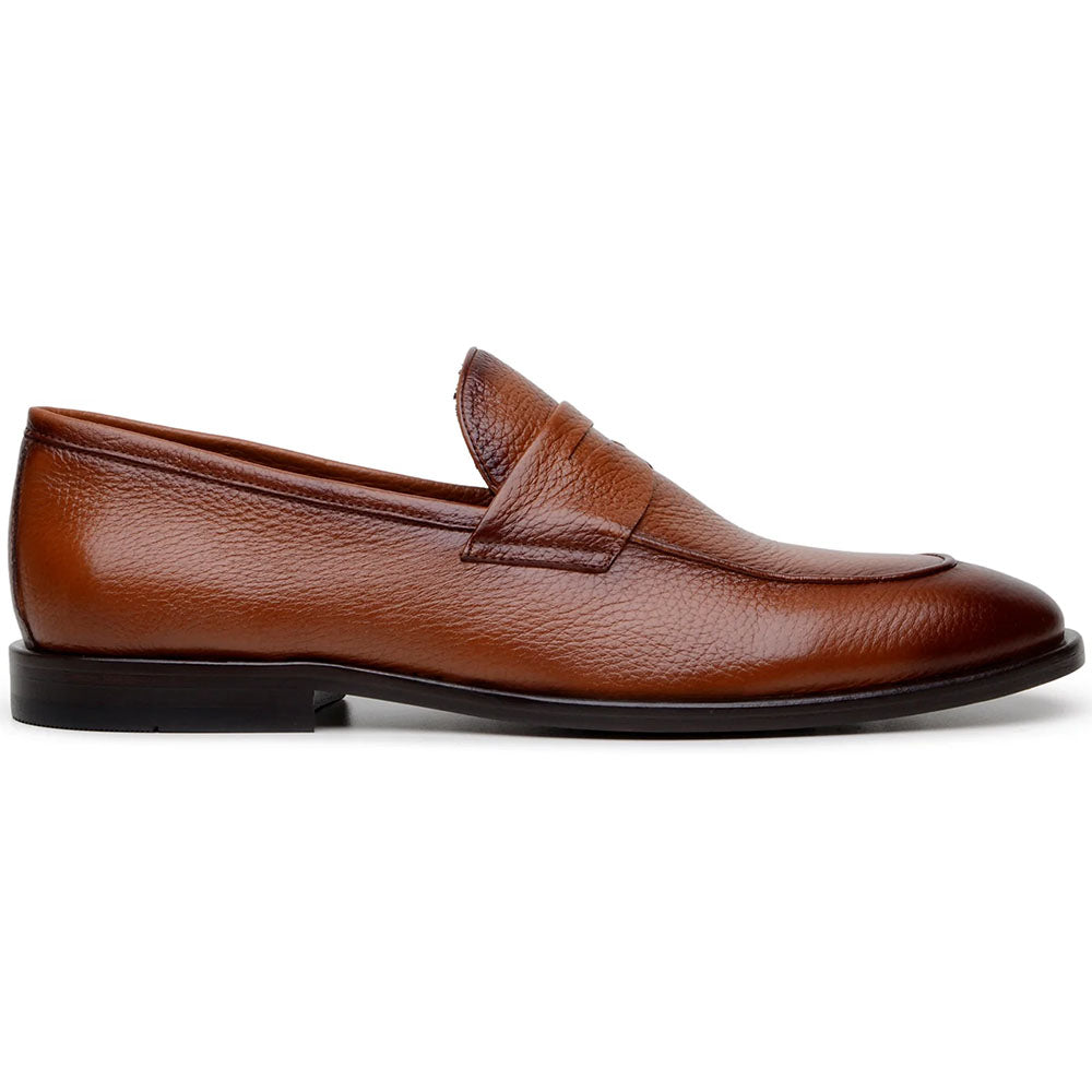 Belvedere Studio Nohr Genuine Italian Deerskin Penny Loafers Tan