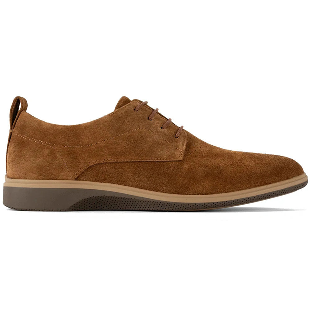 Paolo Shoes The Original Italian Suede Plain Toe Derby Grizzly