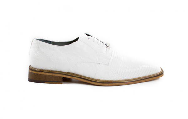 Belvedere Olivo Lizard Shoes White