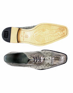 Belvedere Onesto II Ostrich/Crocodile Shoes Gray (1419)