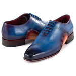 Paul Parkman Opanka Construction Hand-Painted Oxfords Blue