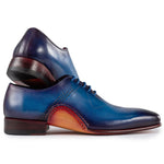 Paul Parkman Opanka Construction Hand-Painted Oxfords Blue