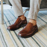 Samuel Hubbard Olema Featherlight Leather Loafer Antique Brown