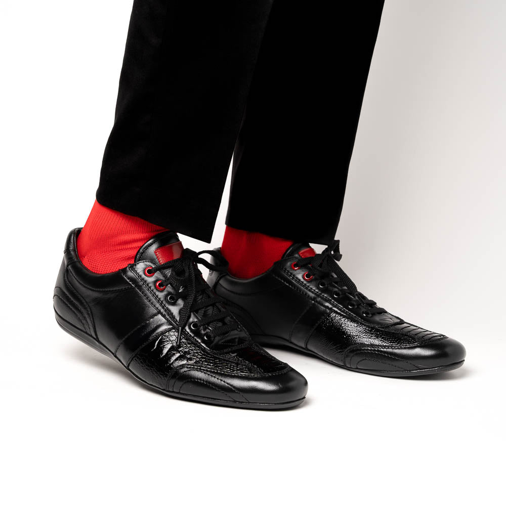 Los Altos Ostrich Leg Sneakers Black