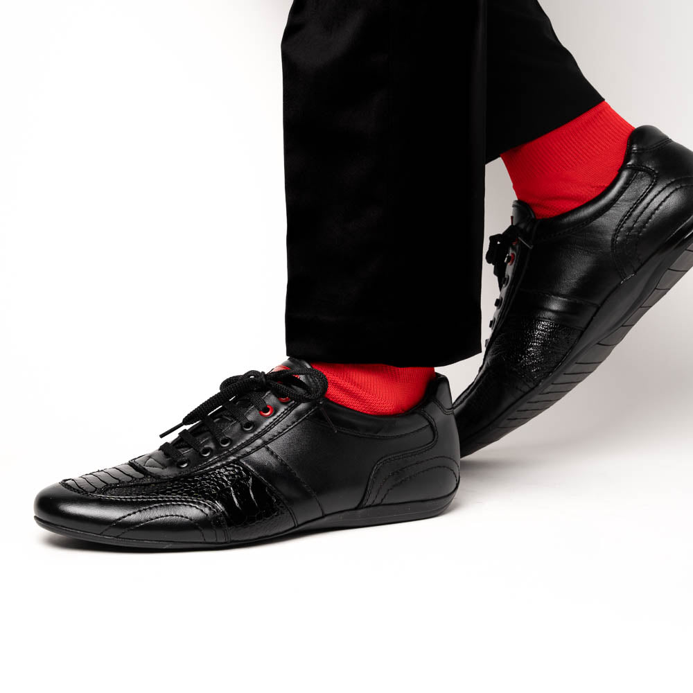 Los Altos Ostrich Leg Sneakers Black