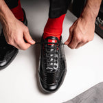 Los Altos Ostrich Leg Sneakers Black