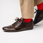 Los Altos Ostrich Leg Sneakers Brown