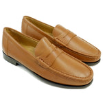 Alan Payne Paddock Sheepskin Penny Loafer Tan
