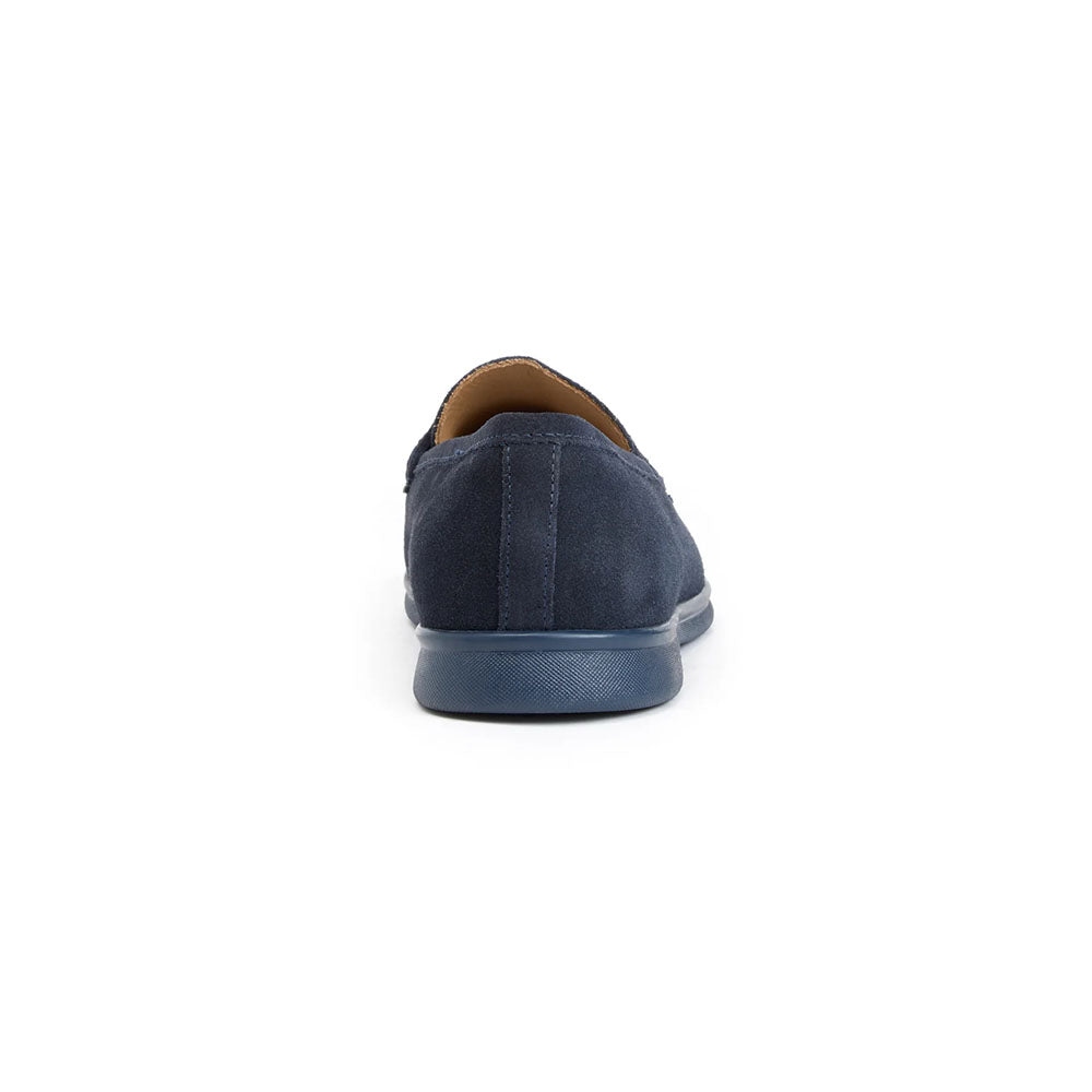 Bruno Magli Patrizio Italian Suede Penny Loafer Navy