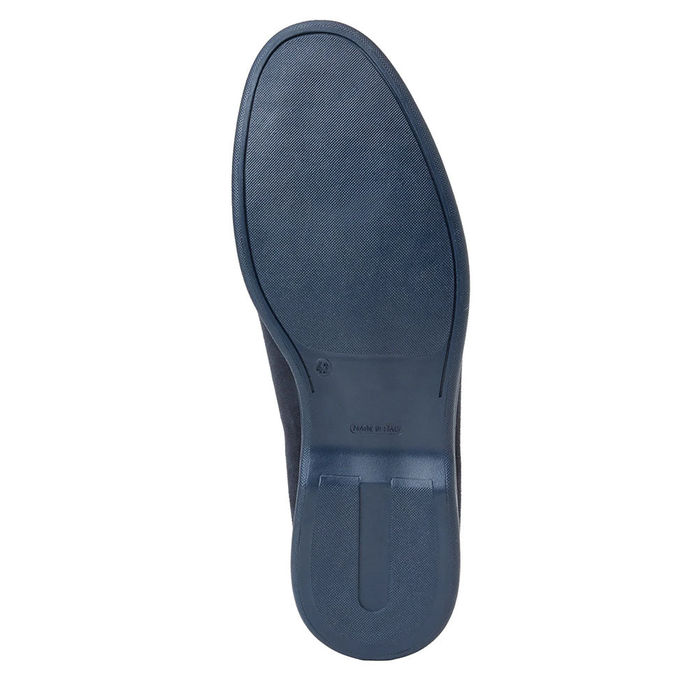 Bruno Magli Patrizio Italian Suede Penny Loafer Navy