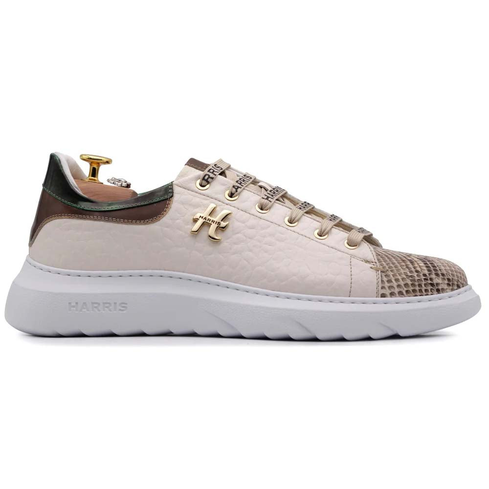 Harris Firenze 1913 Fine Detail Python Sneaker Beige