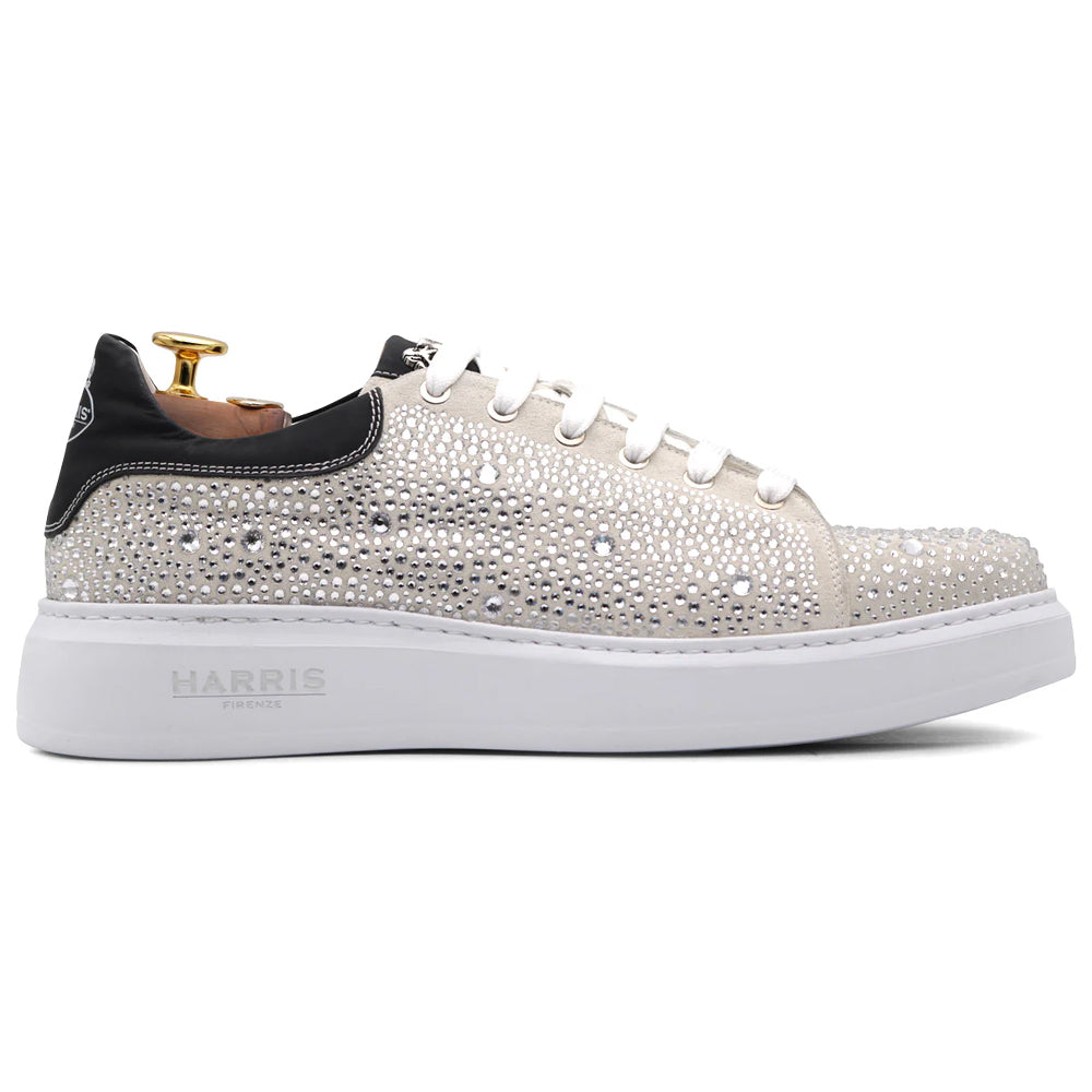 Harris Firenze 1913 Low-Top Fine Crystal Sneakers Beige