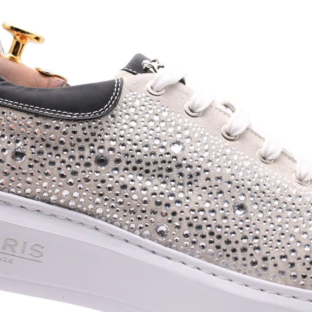 Harris Firenze 1913 Low-Top Fine Crystal Sneakers Beige