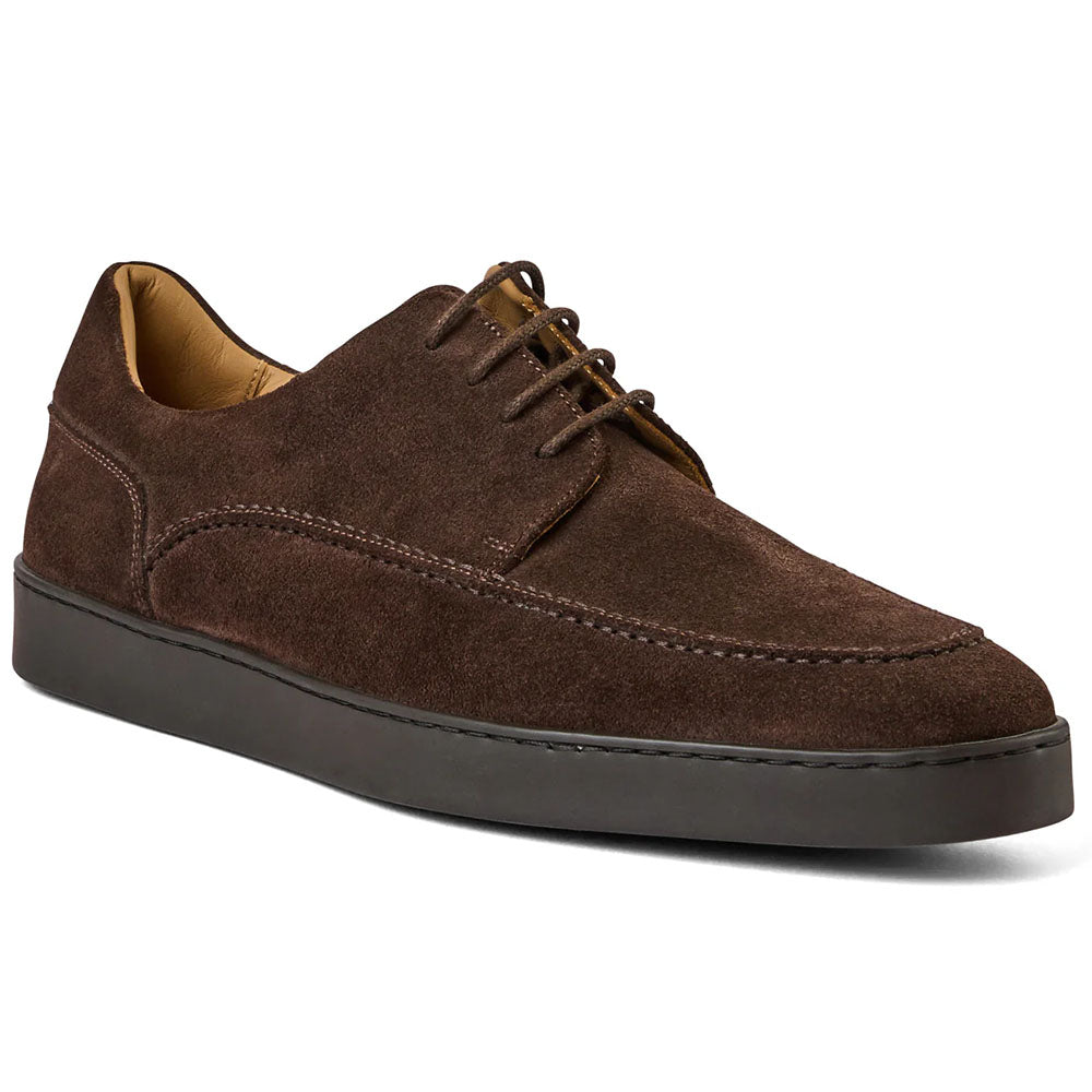 Bruno Magli Perseo Italian Suede Sneaker Dark Brown