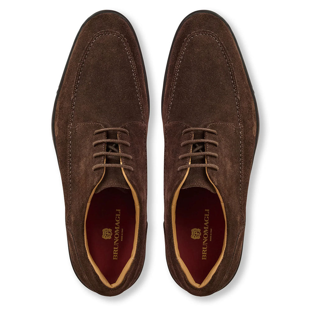 Bruno Magli Perseo Italian Suede Sneaker Dark Brown