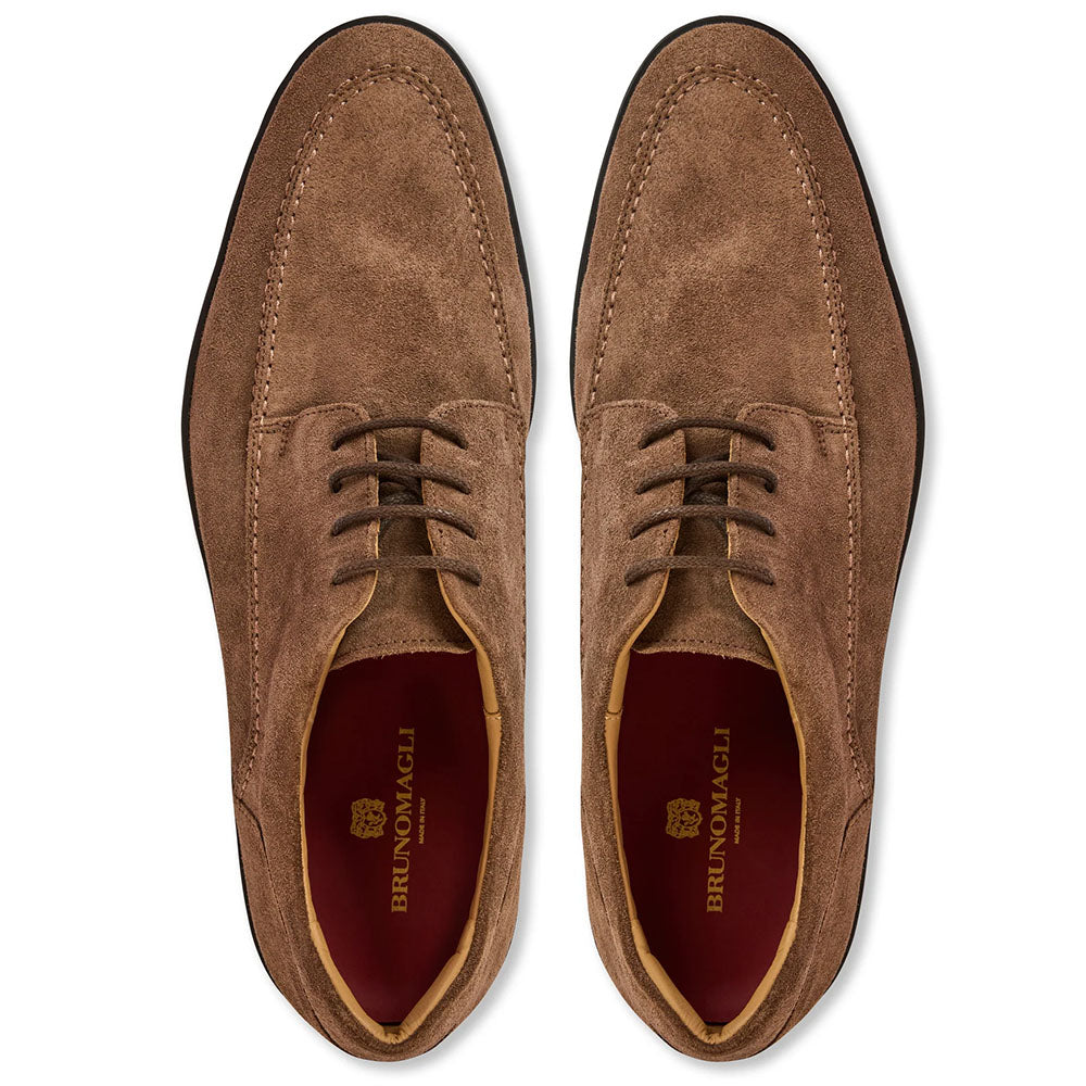 Bruno Magli Perseo Italian Suede Sneaker Dark Brown