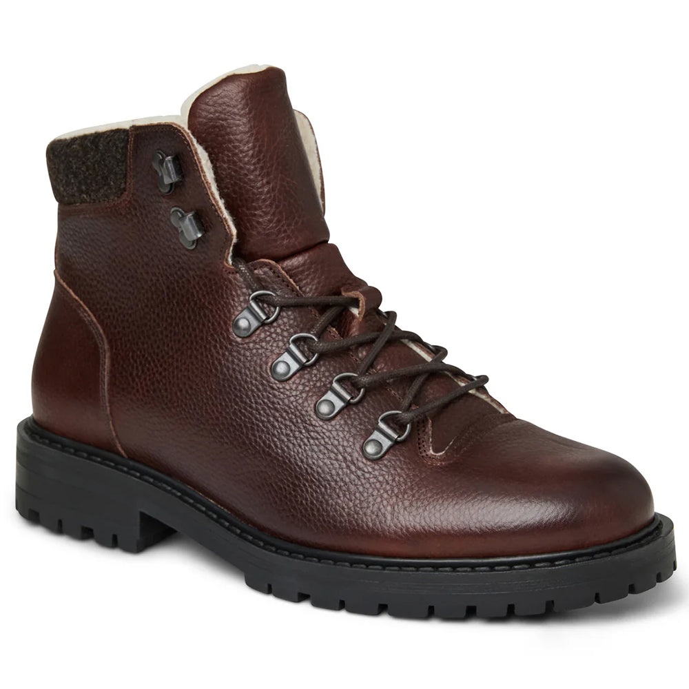 Bruno Magli Phillip Tumbled Leather Hiking Boot Brown