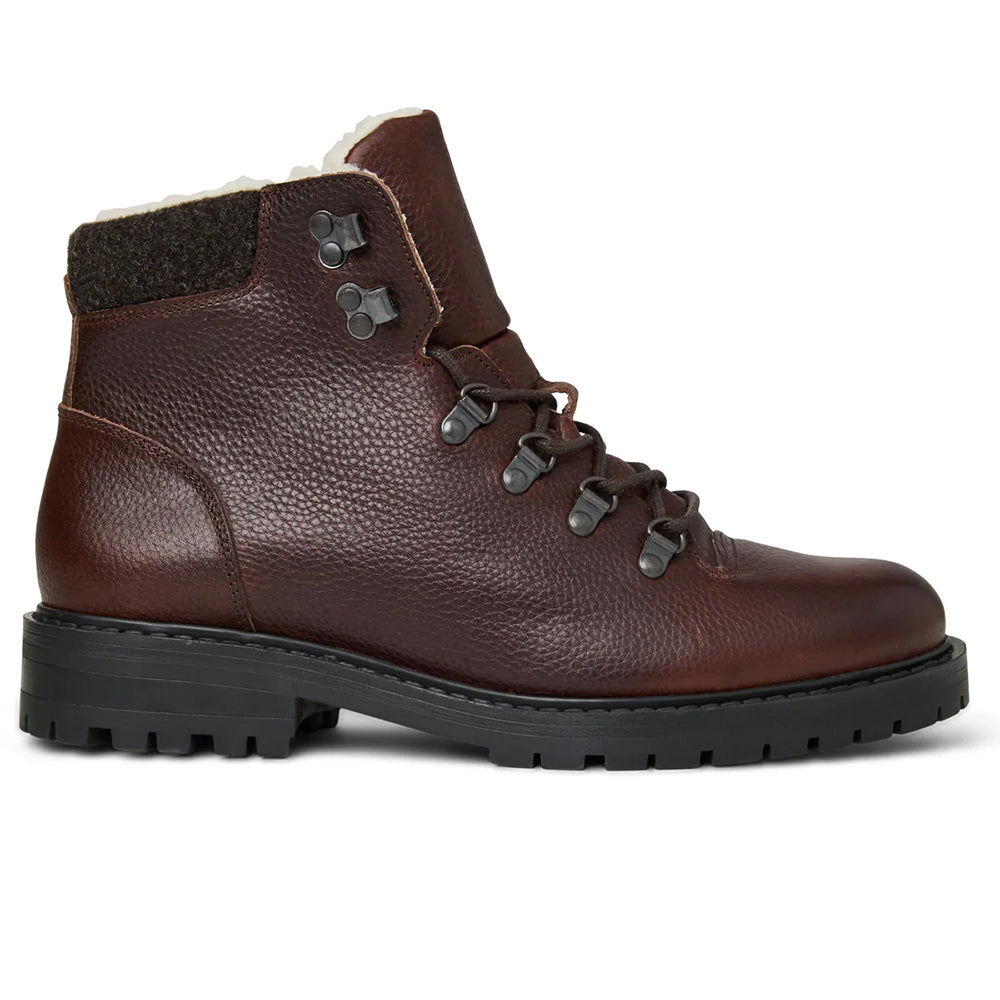 Bruno Magli Phillip Tumbled Leather Hiking Boot Brown