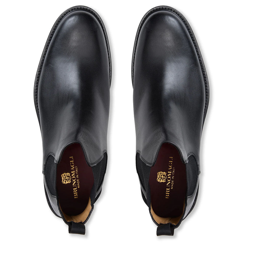 Bruno Magli Placido Leather Chelsea Boot Black