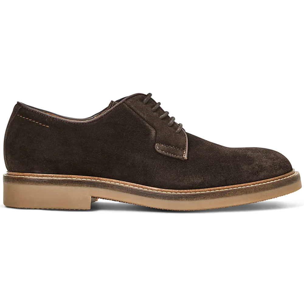 Aquatalia Placido Suede Plain Toe Derby Brown