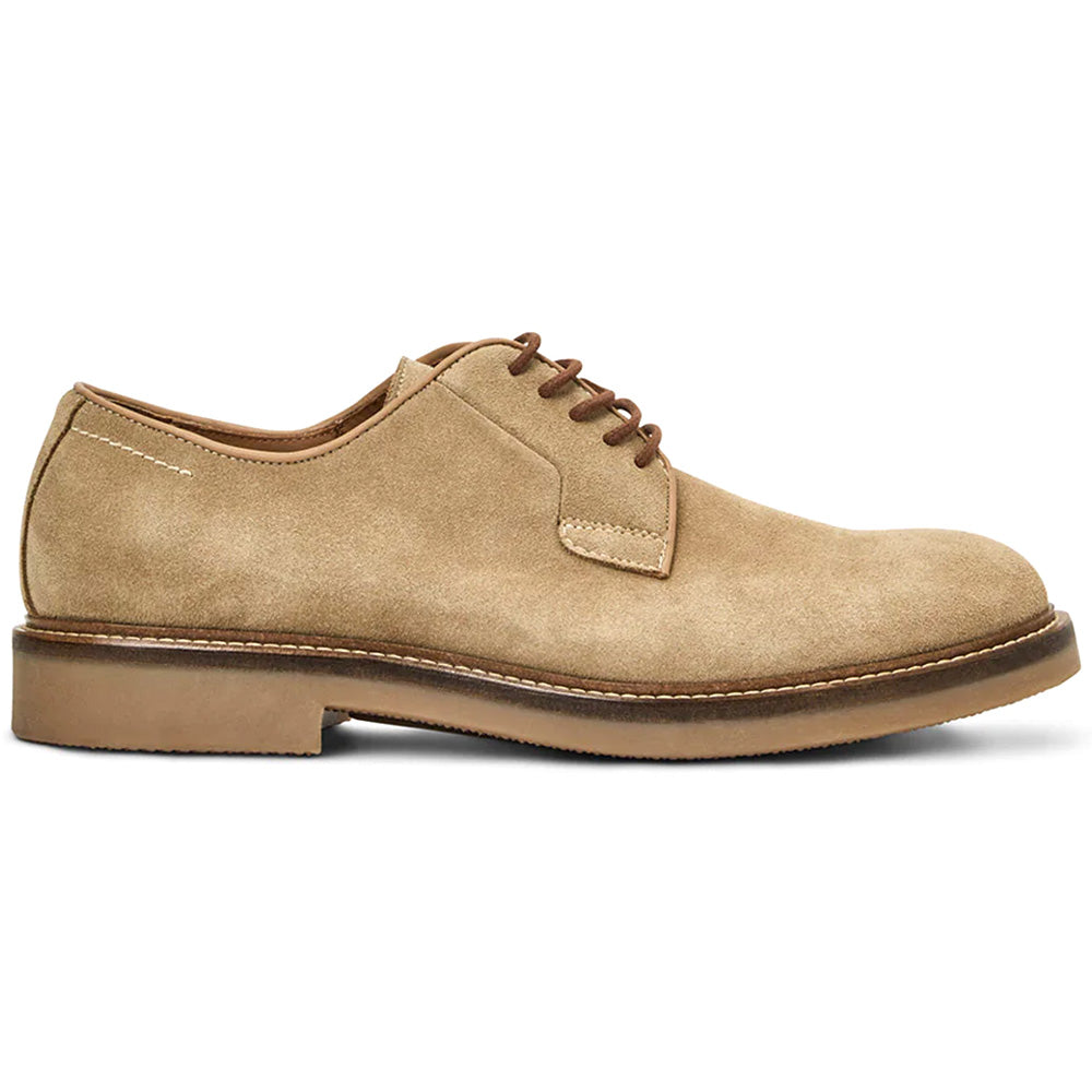 Aquatalia Placido Suede Plain Toe Derby Taupe