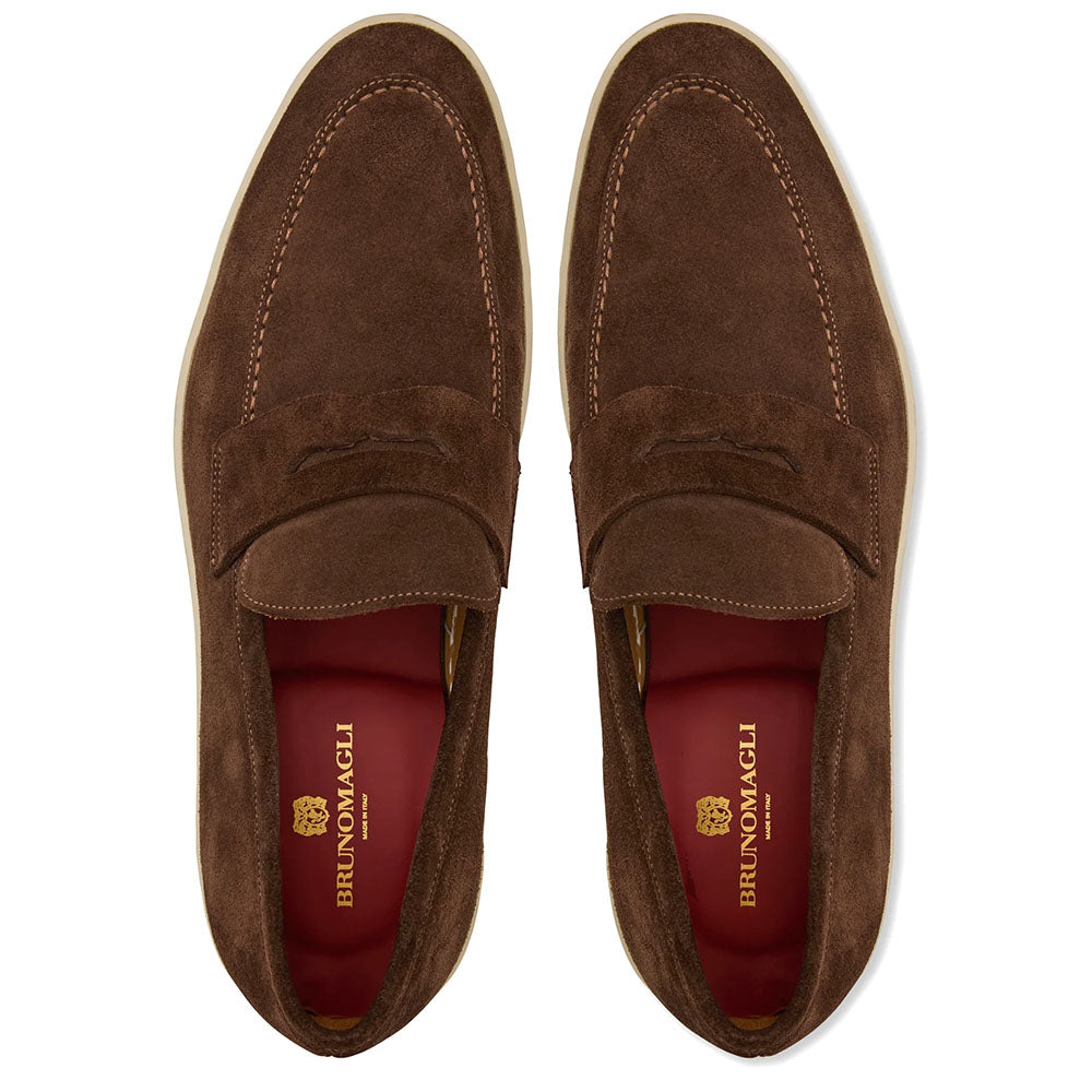 Bruno Magli Prato Suede Slip-On Loafer Brown