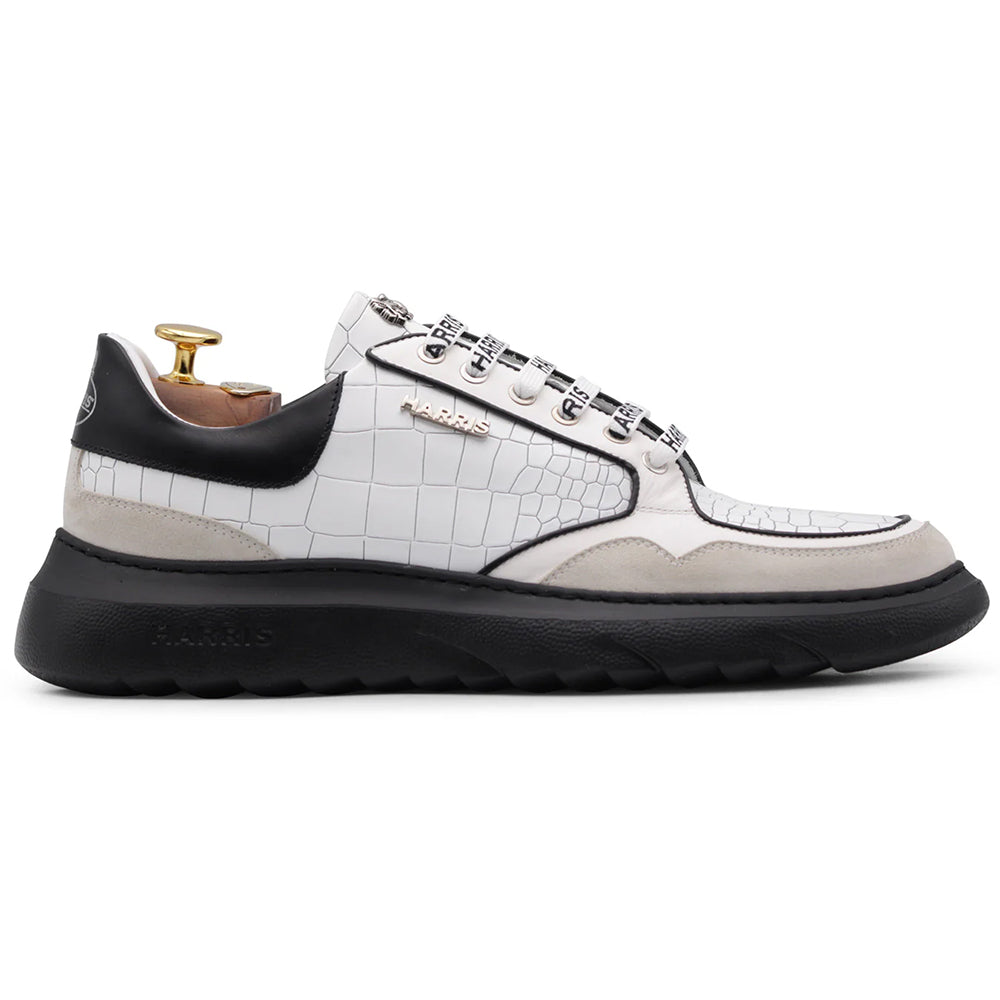 Harris Firenze 1913 Printed Leather Sneakers White