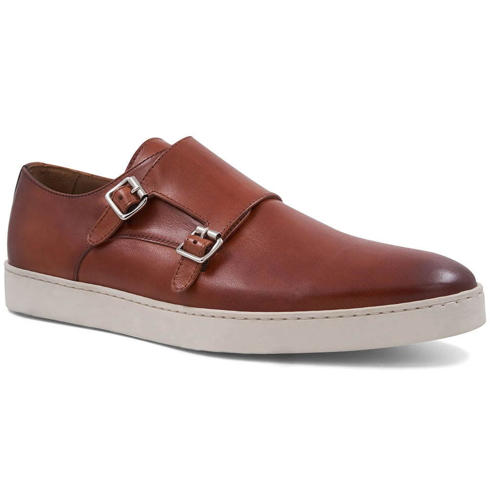 Bruno Magli Palestro Double Monk Strap Loafer Cognac