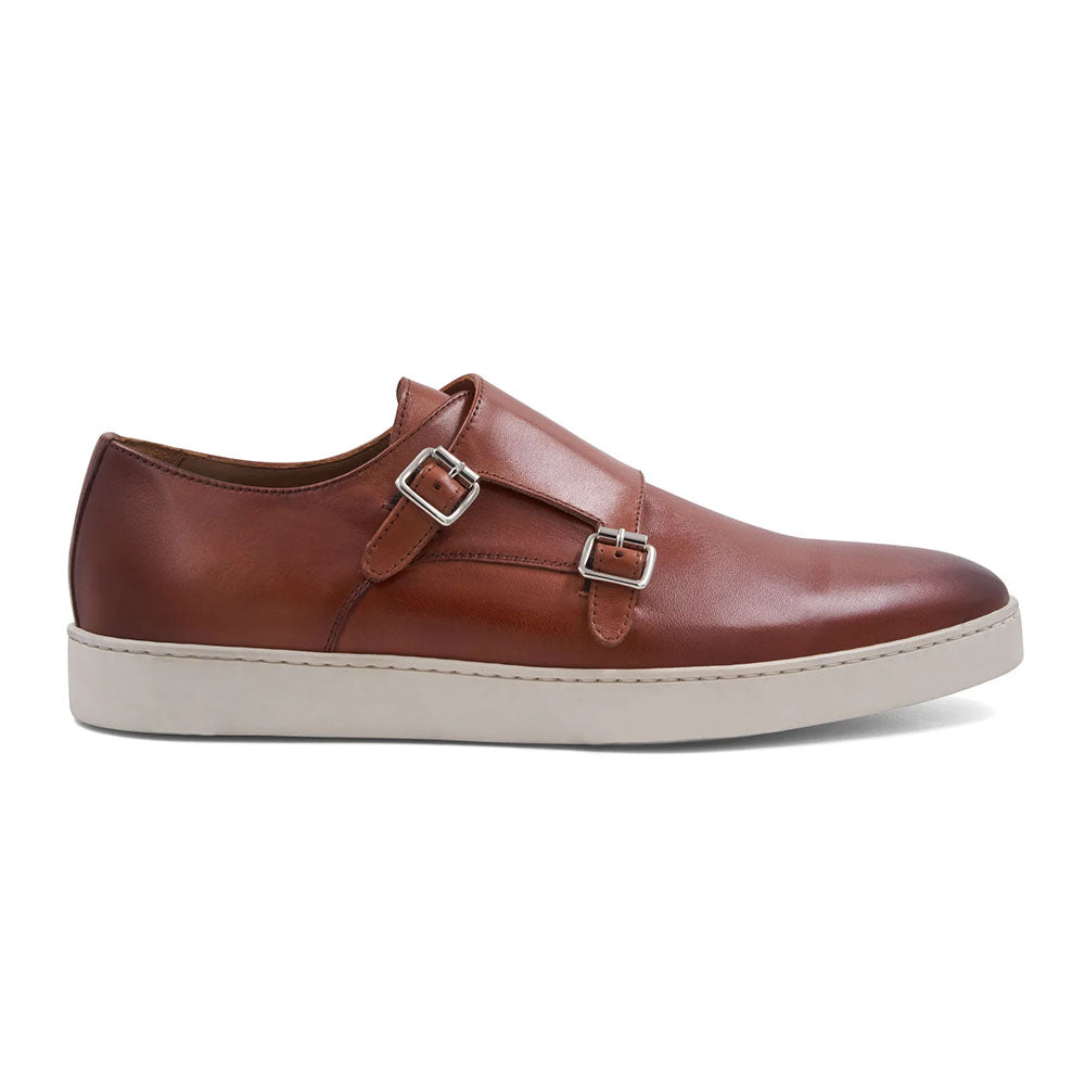 Bruno Magli Palestro Double Monk Strap Loafer Cognac