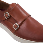 Bruno Magli Palestro Double Monk Strap Loafer Cognac