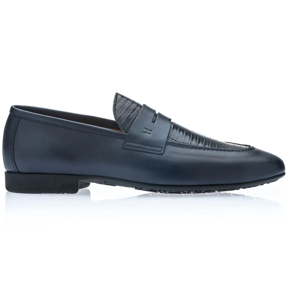 Moreschi Palestro Tejus Penny Loafer Dark Blue