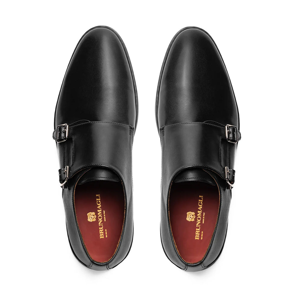 Bruno Magli Palestro Double Monk Strap Loafer Black 