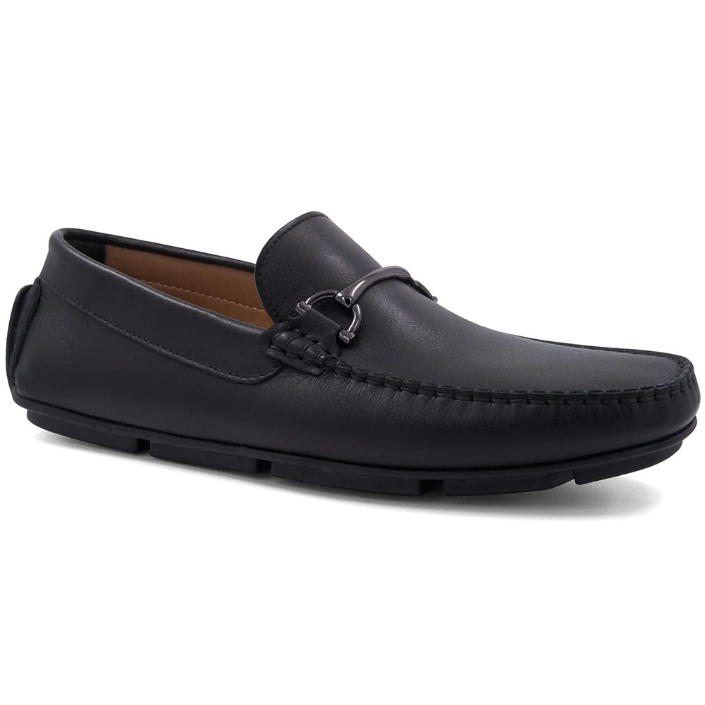 Bruno Magli Parker Leather Bit Moccasin Black