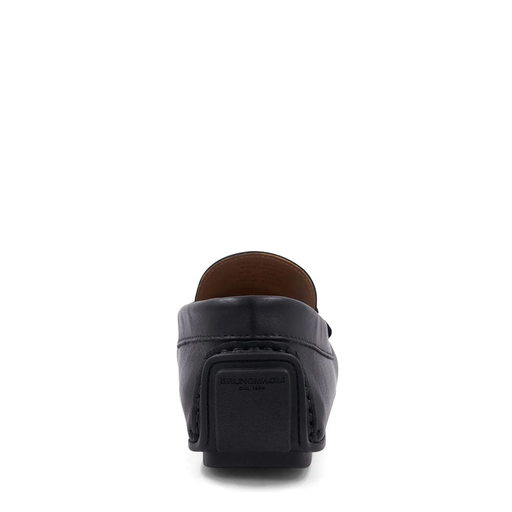 Bruno Magli "M" Collection Parker Leather Bit Moccasin Black