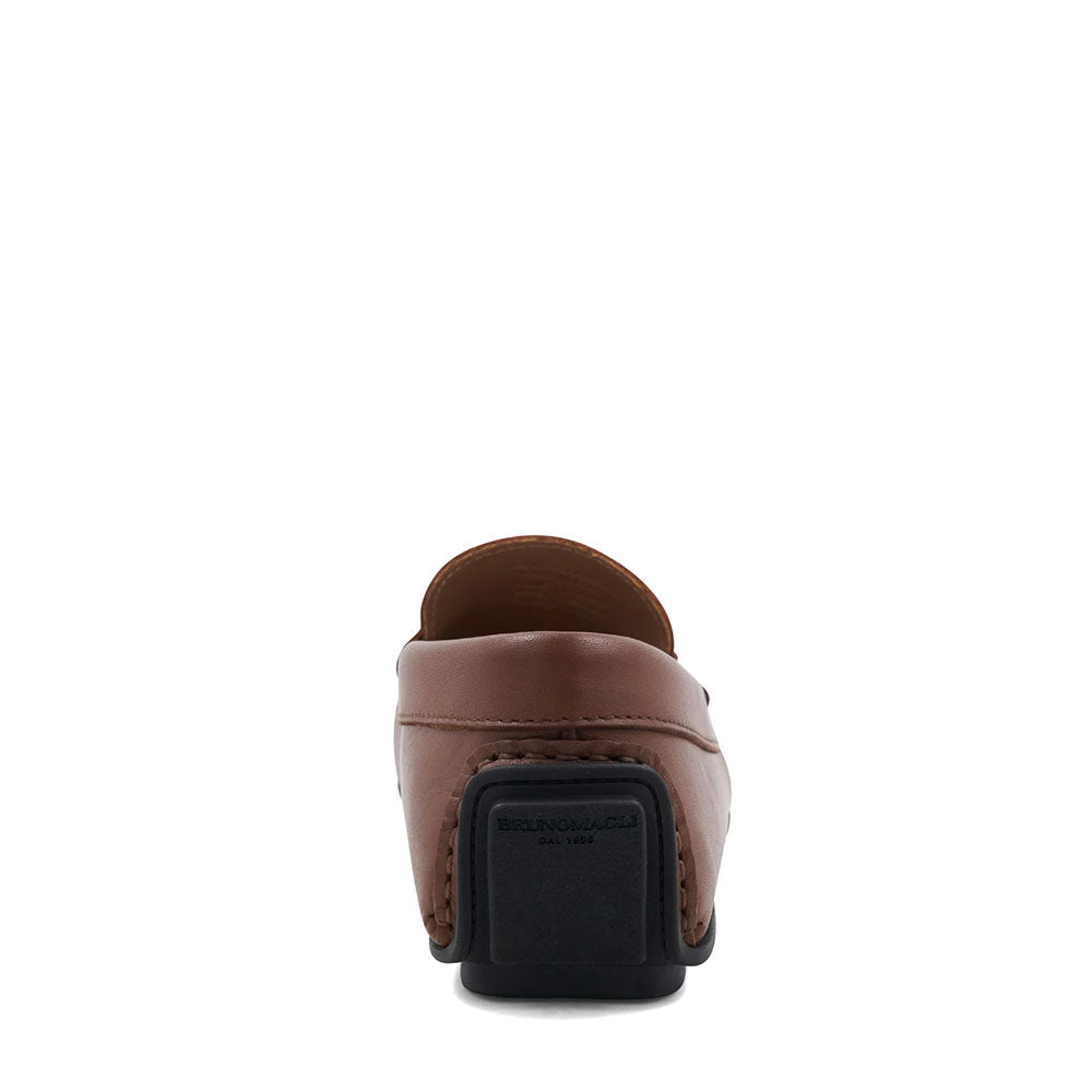 Bruno Magli "M" Collection Parker Leather Bit Moccasin Brown